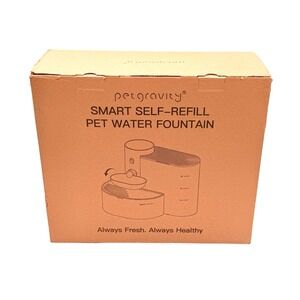 PetGravity Smart Self-Refill Pet Water Fountain Cat & Dog Dispenser Open Box